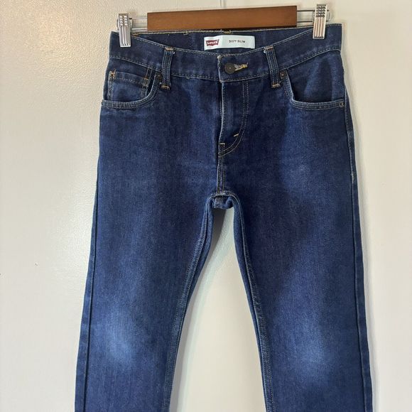Levi’s 511 Slim Boys Jeans Dark Blue Denim Pants Sz 14 Regular 27x27 - Picture 2 of 6